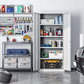 Miniatyrbillede 7 af 9: Rootz Arkivskab - Kontorskab - Opbevaringsskab - 5 hylder - Stål - Grå