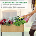 Miniatyrbild 6 av 10: Rootz Upphöjd bäddplanterare Trädgårdsbädd - Förhöjd plantering - Utomhusplanterare - Slitstark PE-rotting - Ergonomisk design - Mångsidiga plantering