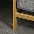 Miniatyrbillede 4 af 5: Rootz Bamboo Vasketøjskurv - Vasketøjskurv med hylde - Udtræksposer til soveværelse - Badeværelse - Vaskerum - Grå - 64 x 33 x 73 cm