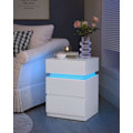 Miniatyrbillede 8 af 8: Rootz Sorn sidebord - LED -belysningsbord - Justerbare farvelys - Moderne boligindretning - 33,5 x 40 x 55 cm