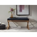 Pikkukuva 3 / 7: Rootz penkki samettimusta 90x46x44 cm eteisen pehmustettu penkki metallirungolla - Sänkypenkki Makuuhuone Chesterfield Design - Eteisen penkki, vaateh
