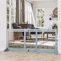 Miniatyrbillede 2 af 7: Rootz Dog Gate - Trappeport - Højdejusterbar - Foldbart kæledyrshegn - Døråbning - Gang - Små og mellemstore hunde - Grå + Sort - 183cm x 36cm x 69cm