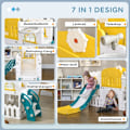 Pikkukuva 4 / 10: Rootz Toddler Slide - Liukumäki sisätiloihin - 7-in-1 -pelisetti - Kiihtyvyysalue - Bridge Walkway - Säilytyskorit - 178L x 177L x 99K cm