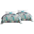 Miniatyrbild 1 av 9: Rootz Luxurious Patchwork sängöverkast - Quiltat täcke - Vändbart täcke - Mjuk stoppning - Mångsidig stil - Lättskött - 100 % polyester - Flera storle
