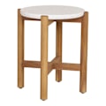 Pikkukuva 1 / 8: Rootz Terracina -pöytä - Acacia Wood Table - Pyöreä oleskelupöytä - Kestävä ja helppo puhdistaa - ø37x46cm