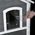 Pikkukuva 6 / 9: Rootz Cat House - Cat Hut - 2-story Cat Mansion - Waterproof Cat House - Asphalt Roof - Fir Wood - Grey - 78 x 55.5 x 91 cm
