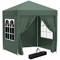 Miniatyrbild 10 av 10: Rootz 2x2m hopfällbart lusthus - Paviljong - Öltält - Snabbinstallation - UV-skydd - Hög stabilitet - 2L x 2W x 2,4H m - Stål & Oxford-tyg