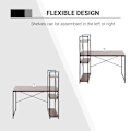 Miniatyrbillede 4 af 10: Rootz Computer Workstation - Computer Table - Work Table - Office Table - Desk With Shelf - Black - 120x64x121cm