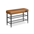 Miniatyrbillede 1 af 8: Rootz EKHO Collection - Skobænk - Entryway Organizer - Karamelbrun - 30 cm x 80 cm x 50 cm - 6,3 kg