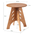 Miniatyrbillede 4 af 8: Rootz træsidebord - Sofabord - Tandledsbord - Nem montering - Holdbar - Miljøvenlig - H55cm x Ø46,5cm