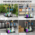 Miniatyrbillede 7 af 10: Rootz Garden Tool Storage Frame - Garden Tool Organizer - 3 -trins hylde - Rustresistente metal - 84 cm x 53 cm x 73 cm - Sort