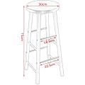 Miniatyrbillede 4 af 8: Rootz Modern Barbord og Taburet Sæt - Pub Bord Sæt - Bord i bordhøjde - Holdbart, Ridsefast, Nem Vedligeholdelse - Stålstel, MDF bord - 120 cm x 40 cm