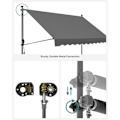Miniatyrbild 4 av 7: Rootz Clamp Markis - Markis - Höjdjusterbar markis - Lättmonterad markis - Slitstark markis - Med vev - 300 x 130 cm
