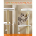 Miniatyrbillede 8 af 8: Rootz Large Cat kradsestolpe - Kattetræ - Katteskraber - Spånplade - Plys - Sisal - 58cm x 40cm x 165cm