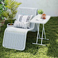 Miniatyrbillede 9 af 10: Rootz Garden Bord - Bærbart udendørs bord - Bistrotisk terrassebord - Rumbesparende design - 76 cm x 50 cm x 74 cm