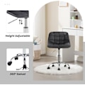 Miniatyrbillede 4 af 9: Rootz kontorstol - Ergonomisk arbejdsstol - Drejestol - Fløjlskomfort - Justerbar højde - Holdbar bygning - 43 cm x 60-67,5 cm x 50 cm