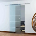 Miniatyrbillede 3 af 9: Rootz glasdør - skydedør - glasskydedør - 900 X 2050 mm
