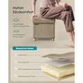 Miniatyrbillede 5 af 6: Rootz sædekiste Ottoman - Opbevaringsboks - Fodstøtte - MDF stof - 25D skum - 38cm x 38cm x 40cm - Camel Brown - 37L Kapacitet