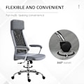 Miniatyrbillede 6 af 9: Rootz Kontorstol med Ergonomisk Design - Lysegrå, Sort - Skum, Nylon, Stål - cm x 25,59 cm x 46,85 cm