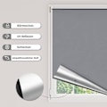 Miniatyrbillede 2 af 9: Rootz Mørklægningsrullegardin - Vinduesskærm - Varmeisolerede rullegardiner - Solblokering - Nem installation - 50-120 cm x 120/160/210 cm
