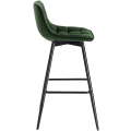 Pikkukuva 6 / 8: Rootz-baarijakkara - Työpöytäjakkara - Design-jakkara - samettia ja metallia - Mukava ja ergonominen - Vakaa ja kestävä - Monipuolinen ja tyylikäs - 4
