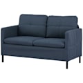 Miniatyrbillede 1 af 10: Rootz 2-personers sofa - Loveseat - Polstret sofa - Elegant design - 135L x 67W x 80H cm - Cremefarve - Stof i hør-look