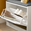 Miniatyrbillede 5 af 7: Rootz skobænk med opbevaring - Skovipper - Skostativ - Pladsbesparende design - Komfortable siddepladser - Ridsefaste gummifødder - 60 cm x 47 cm x 24