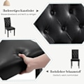 Miniatyrbillede 6 af 8: Rootz Spisestuestole - Højryggede stole - Imiteret læderstole - Ergonomisk design, nem vedligeholdelse, robust bygning - 44cm x 99cm x 59cm