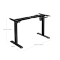 Miniatyrbild 6 av 6: Rootz elektrisk höjdjusterbar bordsram - Ståbord - Sit Stand-skrivbord - Motoriserat skrivbord - Fjärrkontroll - (115-147) x 60 x (71-112) cm
