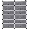 Miniatyrbillede 1 af 10: Rootz Shoe Rack - Storage Organizer - Shoe Shelf - Modular Design - Holder 24 par - 94 cm x 37 cm x 108 cm