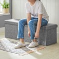 Pikkukuva 7 / 10: Rootz Säilytyspenkki - Istuinrinta - Ottomaanit - Pellavaverhoilu - MDF-rakenne - 110cm x 38cm x 38cm