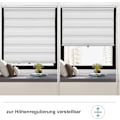 Miniatyrbillede 4 af 7: Rootz Cordless Dobbelt Rullegardin - Zebra vinduesskærm - Darkening Privacy Screen - 100% Polyester - 70cm x 150cm - Klemmfix Installation