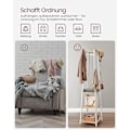Miniatyrbillede 2 af 9: Rootz Knagerække - Eg Hvid - Spånplade stål - Entryway Organizer - Pladsbesparende - Nem montering - 43cm x 43cm x 180cm