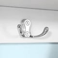 Miniatyrbillede 2 af 6: Rootz White Wall Display Opbevaringsenhed med 4 komponenter 5 kroge - Væg knagerækker Badeværelse køkkenskab
