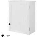 Miniatyrbillede 1 af 7: Rootz White Vægmonteret - Enkeltdørs badeværelsesskab - B40 x D23 x H52cm