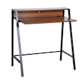 Miniatyrbillede 3 af 7: Rootz Desk - Computer Desk - Office Table - Computer Table - Drawer - Processed Wood - Steel - Brown - Black