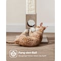 Miniatyrbild 5 av 8: Rootz Skrapstolpe Cat Tree - Cat Scratcher - Cat Climbing Tower - Spånskivakonstruktion - Sisal Rep - 38cm x 38cm x 73cm