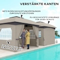 Pikkukuva 5 / 11: Rootz Garden Gazebo Beer -teltta - Ulkopako - Patio Canopy - UV -suoja - 3,35m x 3,35m x 2,85m