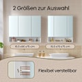 Miniatyrbillede 5 af 5: Rootz badeværelse skab - spejlkabinet - 3 -dørs badeværelse opbevaring - pladsbesparelse - 16,5 cm x 70 cm x 75 cm