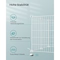Miniatyrbild 6 av 8: Rootz White Metal Grid Storage Organizer - Wire Grid Rack - Grid Panel Organizer - Hållbara ABS-plastkontakter - Mångsidig förvaringslösning - Enkel m