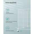 Miniatyrbillede 6 af 8: Rootz White Metal Grid Storage Organizer - Wire Grid Rack - Grid Panel Organizer - Holdbare ABS plastikforbindelser - Alsidig opbevaringsløsning - Nem