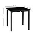 Pikkukuva 3 / 7: Rootz Garden Table - Ulkopöytä - Outdoor Lounge Pöytä - Säänkestävä - Karkaistu lasi - Musta - 80 x 80 x 74 cm