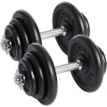 Pikkukuva 1 / 7: Rootz käsipainosetti - 40 kg - käsipainot - tangot pyälletyt - 2 kpl sarja - valurauta