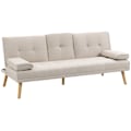 Miniatyrbild 10 av 10: Rootz 3-sits bäddsoffa - Bäddbar soffa - Bäddsoffa - Justerbart ryggstöd - Praktiskt sidobord - 181cm x 77cm x 78cm - Linnetyg