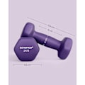 Miniatyrbild 11 av 11: Rootz 2-delade hantlar - Handvikter - Styrketräning - Neoprenbeläggning - 13,5 cm x 6,5 cm - 2 x 1 kg