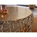 Miniatyrbillede 3 af 7: Rootz sofabord metal guld 66x66x30 cm sofabord aluminium rundt - Design stuebord med grenstruktur - Lille sofabord Moderne - Sidebord sidebord stue