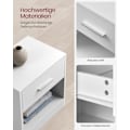 Miniatyrbillede 4 af 5: Rootz spånplade sidebord - Klassisk hvidt natbord - Sengebord - Robust konstruktion - Rigelig opbevaring - Nem montering - 28cm x 39cm x 41cm