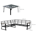 Miniatyrbillede 3 af 5: Rootz 3-delt møbelsæt - Havemøbelsæt - 3 pers. sofa - 2 pers. sofa - 1 sidebord - Grå - Aluminium - Polyester - Skum