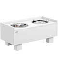 Miniatyrbillede 10 af 11: Rootz Elevated Dog Feeding Station - Pet Feeder - Dog Bowl Stand - Fremme sund spisning - 50 cm x 24 cm x 22 cm - Opbevaring og langsom feedermåtte, h