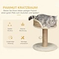 Miniatyrbild 4 av 9: Rootz PawHut skrapstolpe Kattsäng - Kattsäng - Feline Play Station - Ultimate Comfort - Högsäkerhetsvägg - Slitstark juteskrapstolpe - 40cm x 40cm x 4